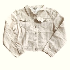 Charlie Paige Subtle Beige Animal Print Kean Jacket Button Front Size M NWT